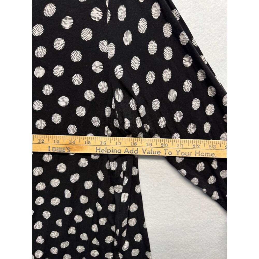 Black & White Polka Dot 3/4 Sleeve Top Womens 1X Premise Studio Lightweight - Picture 6 of 9